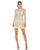 Cocktail Dresses Long Sleeve Short Mini Cocktail Dress Silver Nude