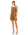 Cocktail Dresses Short Scoop Neck Embellished Beaded Fringe Dress Copper