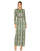 Formal Dresses Long Sleeve Crystal Fringe Column Dress Sage