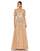 Formal Dresses Glitter Long A Line Formal Gown Taupe