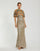 Formal Dresses Sequin Long Formal Floral Beaded Evening Dress Gold Multi