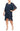 Cocktail Dresses Plus Size Tiered Short Jacket Dress Navy