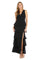Formal Dresses Long Formal Layered Slit Maxi Dress Black