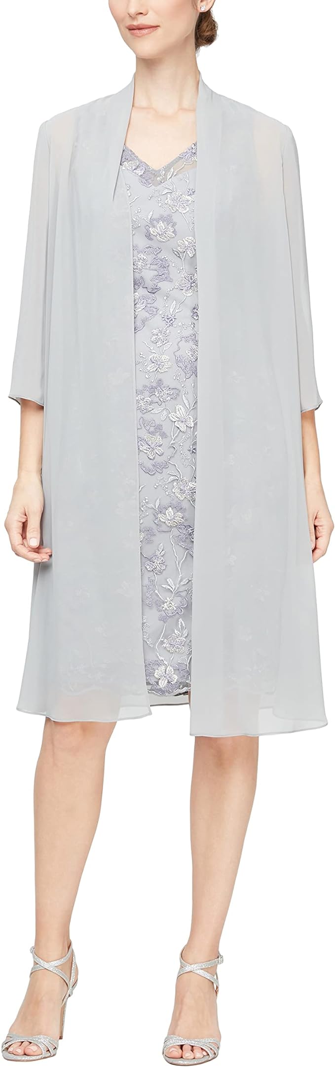 Alex Evenings 81171515 Short Embroidered Formal Dress