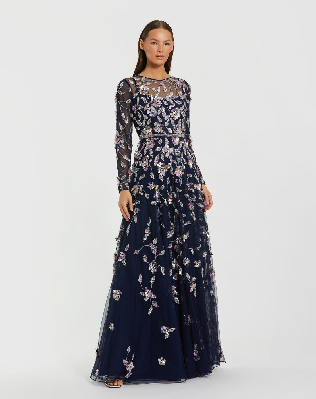 Mother of the Bride Dresses Long Mother of the Bride Formal Floral Dress Midnight Multi