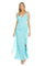 Formal Dresses Long Floral Ruffle Formal Dress Aqua