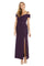 Formal Dresses Long Pleated Formal Glitter Evening Dress Plum