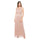 Formal Dresses Long Pleated Metallic Waist Shirring Dress Rose Gold
