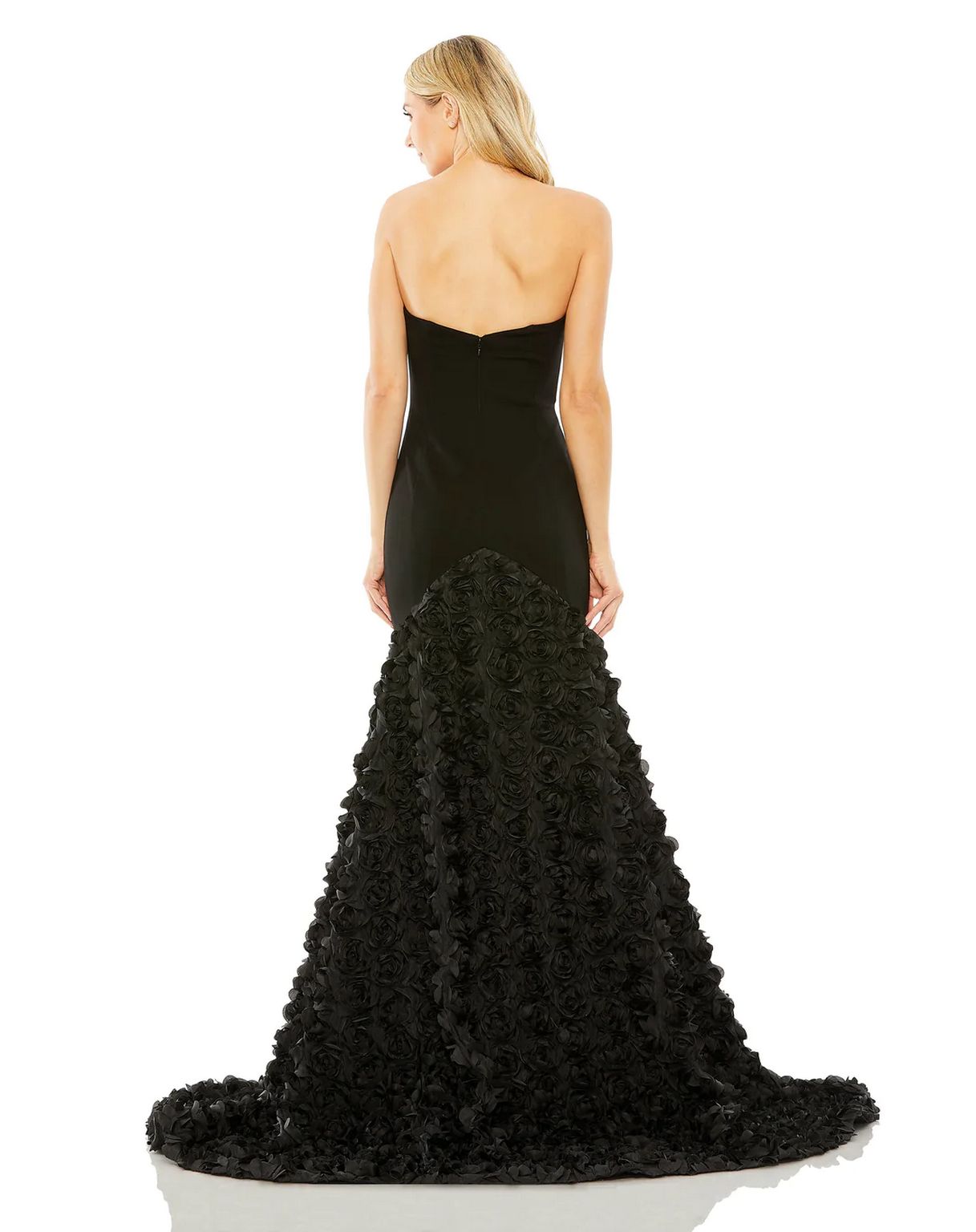 Formal Dresses Long Jersey Mermaid Rose Train Ball Gown Black
