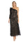 Prom Dresses Long Floral Pattern Formal Prom Dress Black/Nude