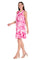 Cocktail Dresses Printed Short Petite Cocktail Dress Pink/White