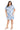 Plus Size Dresses Short Plus Size Printed Cocktail Dress White/Blue