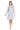 Cocktail Dresses Short Floral Print Cocktail Dress White/Blue