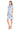 Cocktail Dresses Short Floral Print Petite Cocktail Dress White/Blue