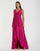 Prom Dresses High Low Taffeta Ruffle Dress Magenta