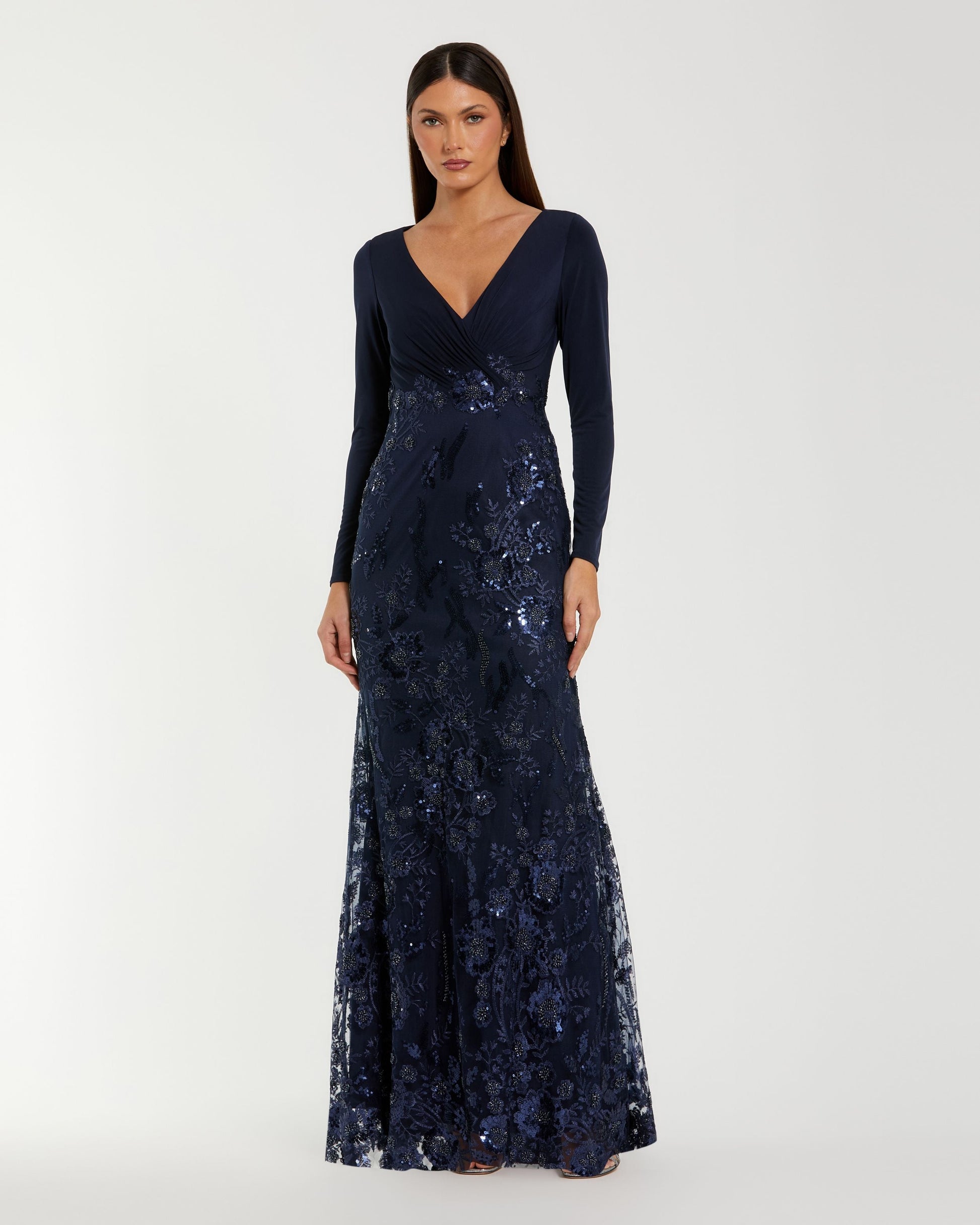 Mother of the Bride Dresses Formal Long Mother of the Bride Floral Dress Midnight