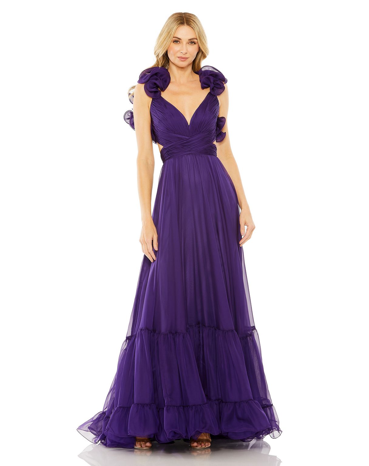 Prom Dresses Long A Line Formal Ruffled Prom Dress Royal Purple