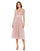 Cocktail Dresses Tea Length Long Sleeve A Line Cocktail Dress Rose