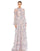 Formal Dresses Formal A Line Floral Print Evening Long Gown Blush Multi