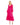 Formal Dresses Long Chiffon Ruched Tiered Puff Sleeve A Line Dress Hot Pink