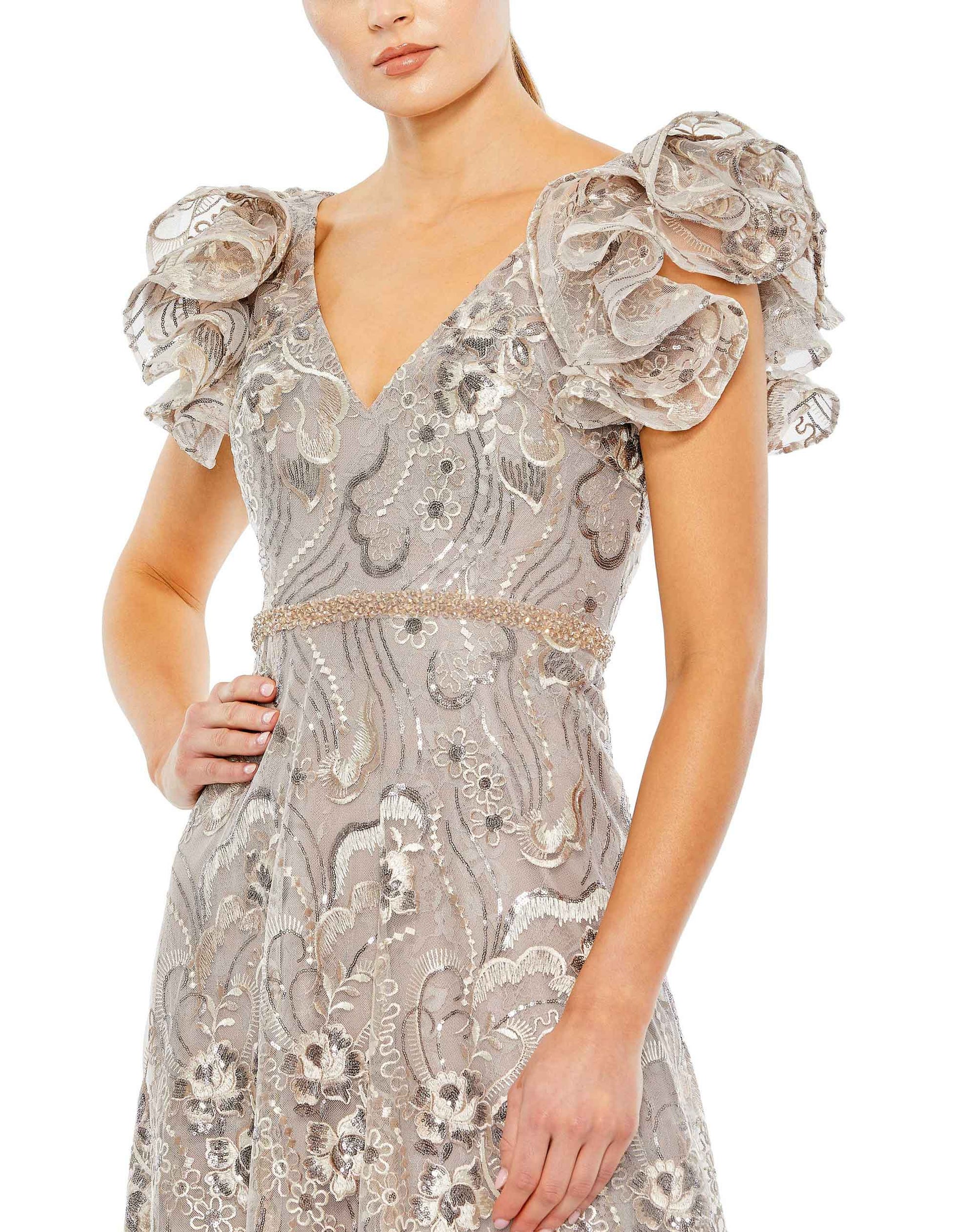 Cocktail Dresses Short A Line Midi Dress Champagne
