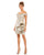 Cocktail Dresses Short Ruffle Skirt Cocktail Mini Dress Oyster