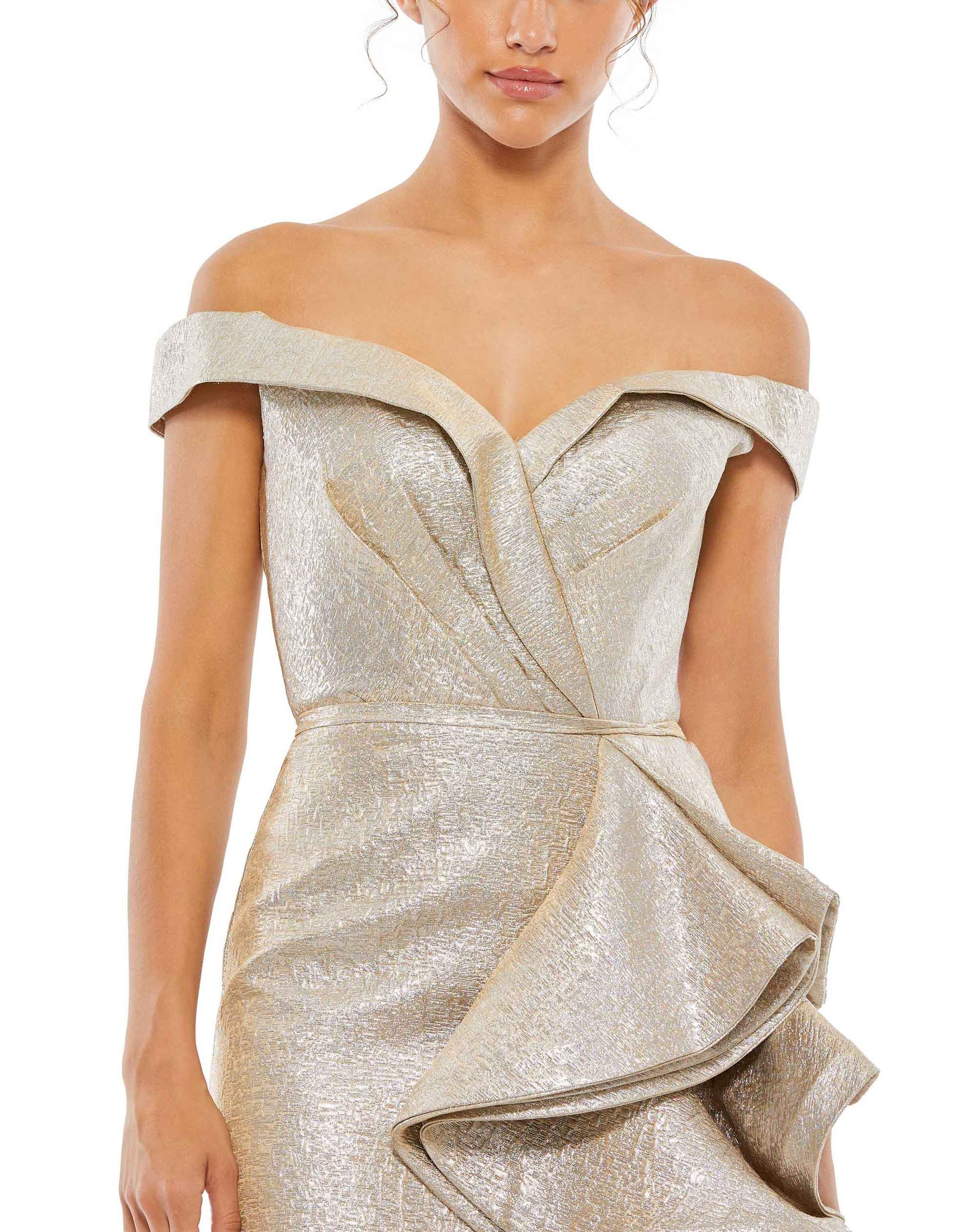 Cocktail Dresses Short Ruffle Skirt Cocktail Mini Dress Oyster