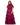 Plus Size Dresses High Neck Ruffle Tiered Flutter Sleeve Plus Size Dress Raspberry