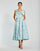 Cocktail Dresses Tea Length Floral Midi Cocktail Dress Seafoam
