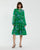 Cocktail Dresses Short Cocktail Long Sleeve Ruffle Dress Green Multi