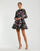 Cocktail Dresses Long Sleeve Sequin Cocktail A Line Mini Dress Black Multi