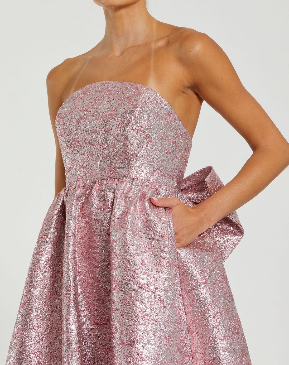 Prom Dresses Prom Long Ball Gown Mettalic Formal Dress Raspberry
