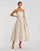 Cocktail Dresses Tea Length Floral A Line Cocktail Dress  Blush Multi