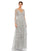 Mother of the Bride Dresses Long Sleeve Floral Formal Dress Platinum