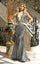 Prom Dresses Fitted Slit Long Formal Evening Prom Dress Silver
