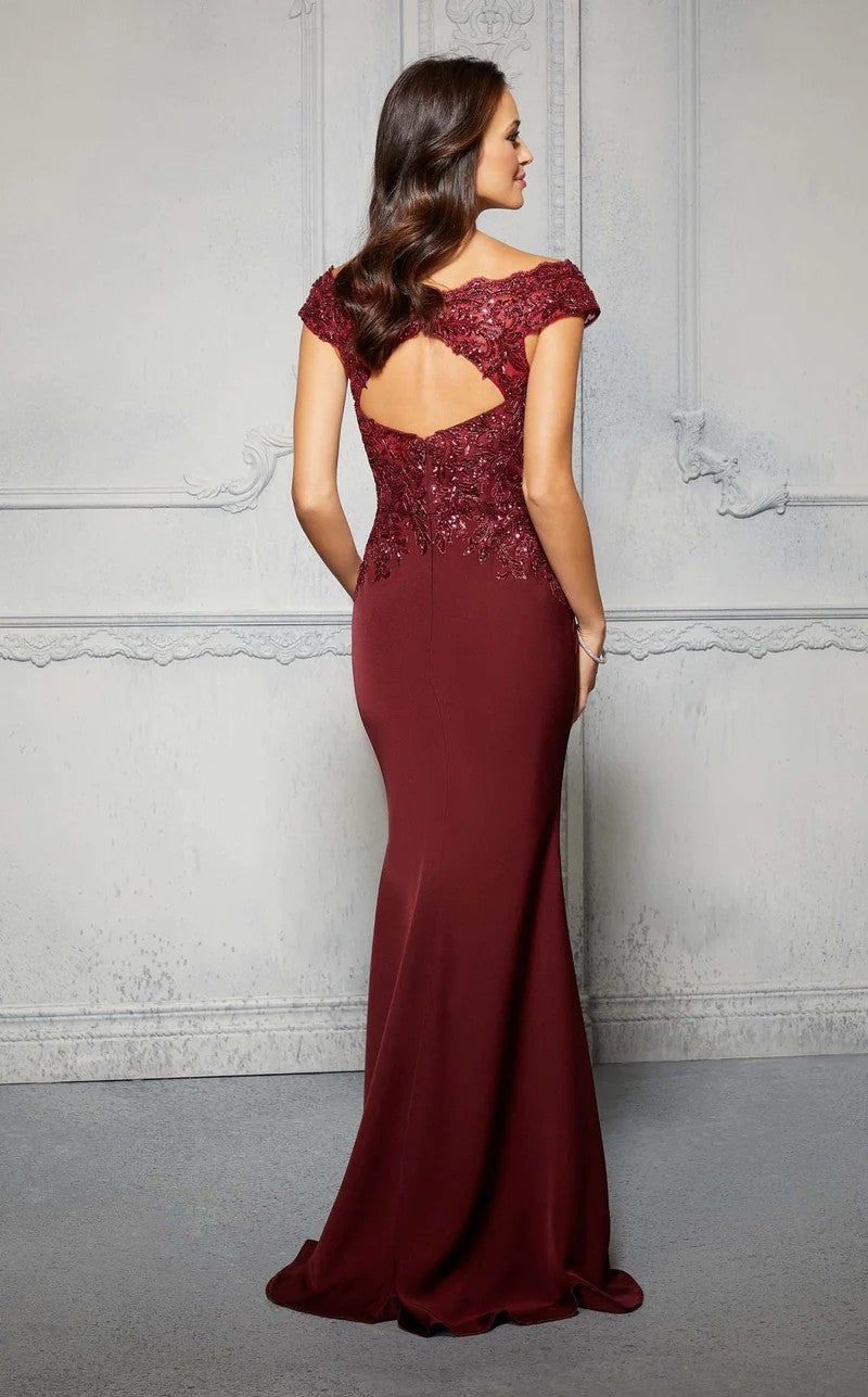 Formal Dresses Sequin Long Formal Evening Lace Dress Wine