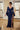 Mother of the Bride Dresses Long Bell Sleeves Formal Dress Navy