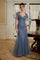 Mother of the Bride Dresses Evening Gown Beaded Formal Long Dress Slate