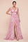 Prom Dresses Floral Long Formal A Line Printed Prom Dress Rose