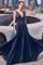 Prom Dresses Long Formal Prom A Line Dress  Navy