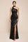 Prom Dresses Fitted Slit Long Formal Evening Gown Black