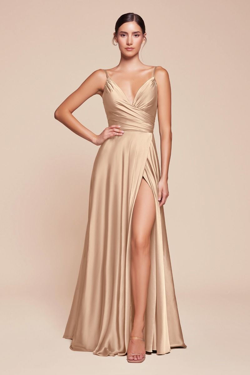 LaDivine CD7485C Spaghetti Strap Long Prom Dress Plus Size