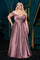 Plus Size Long Off Shoulder Dress English Violet