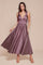 LaDivine 7499 A Line Formal Prom Tea Length Dress