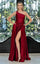Prom Dresses Long Formal A Line Slit Pocket Prom Dress Red