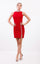 Cocktail Dresses Fitted Slit Short Beaded Cocktail Dress Red