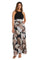 Formal Dresses Floral Pattern Long Formal Petite Dress Black/Taupe