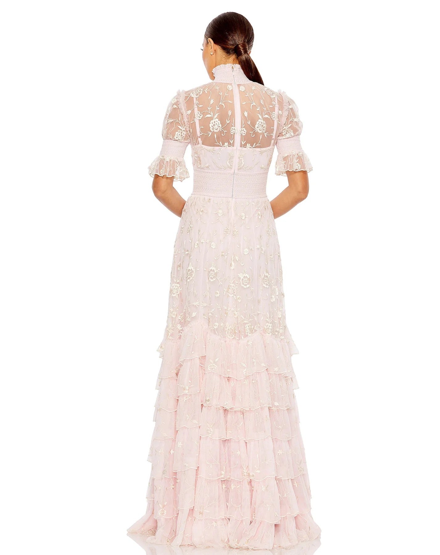 Formal Dresses Long Formal A Line Floral Evening Gown Rose Pink