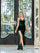 Prom Dresses Long Formal Fitted Velvet Beaded Prom Dress Hunter