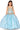 Flower Girl Dresses Flower Girl Beaded Applique Glitter Dress Blue
